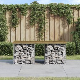 Ławka ogrodowa z gabionem, 103x44x42 cm, impregnowana sosna Lumarko!