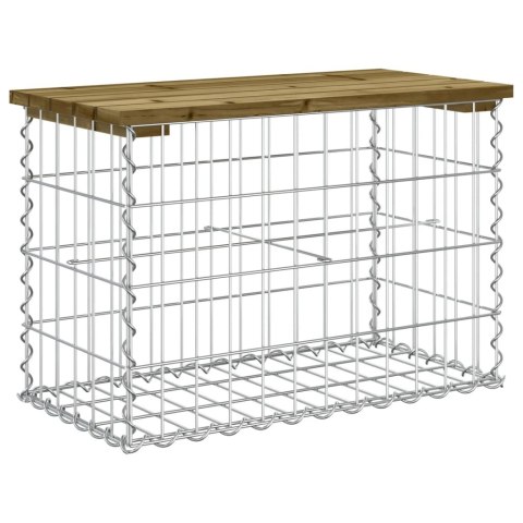 VidaXL Ławka ogrodowa z gabionem, 63x31,5x42 cm, impregnowana sosna