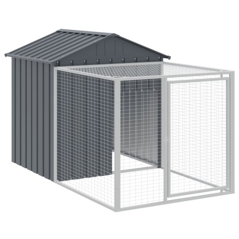 Kurnik z wybiegiem, antracytowy, 117x1017x123 cm, stal Lumarko!