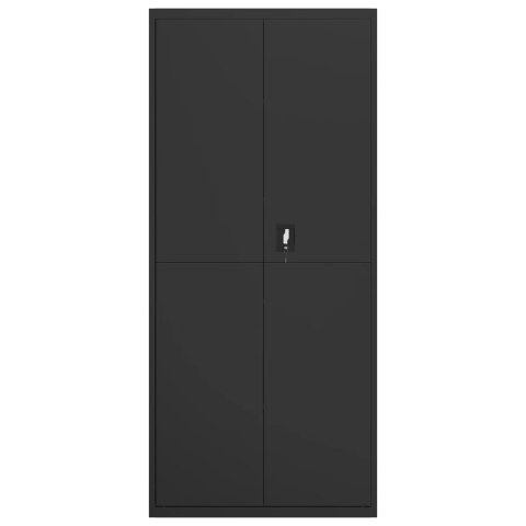 Szafa na dokumenty, czarna, 90x40x200 cm, stalowa Lumarko!