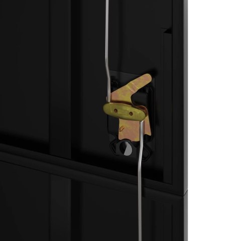 Szafa na dokumenty, czarna, 90x40x200 cm, stalowa Lumarko!