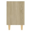 VidaXL 2 szafki nocne z drewnianymi nóżkami, dąb sonoma, 40x30x50 cm