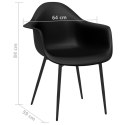 Krzesła stołowe, 2 sztuki, czarne, PP Lumarko!