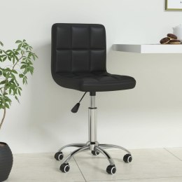 Krzesło biurowe, obrotowe, czarne, sztuczna skóra Lumarko!