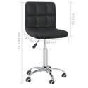 VidaXL Krzesło biurowe, obrotowe, czarne, sztuczna skóra