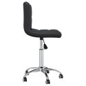 VidaXL Obrotowe krzesło stołowe, czarne, sztuczna skóra