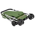 Składany wózek dla psa, zielony, 100x49x96 cm, lniana tkanina Lumarko!