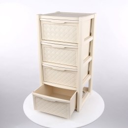 Regał 4 Szuflady 82,5x38,5x39cm Kol. Krem (8025647) Lumarko!