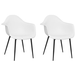 Krzesła stołowe, 2 sztuki, białe, PP Lumarko!