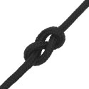 VidaXL Linka żeglarska, czarna jednolita, 14 mm, 50 m, polipropylen