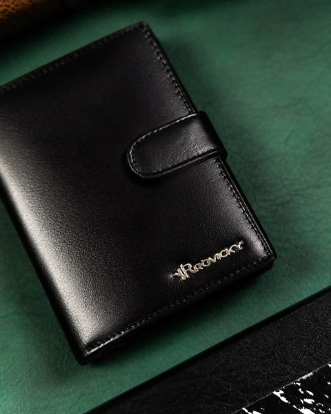 Zestaw prezentowy: elegancki, skórzany portfel męski i brelok — Rovicky Lumarko!