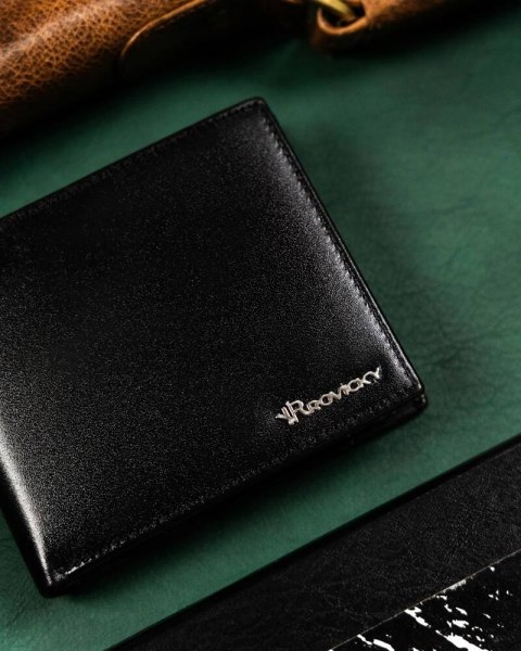 Zestaw prezentowy: skórzany portfel męski i brelok — Rovicky Lumarko!