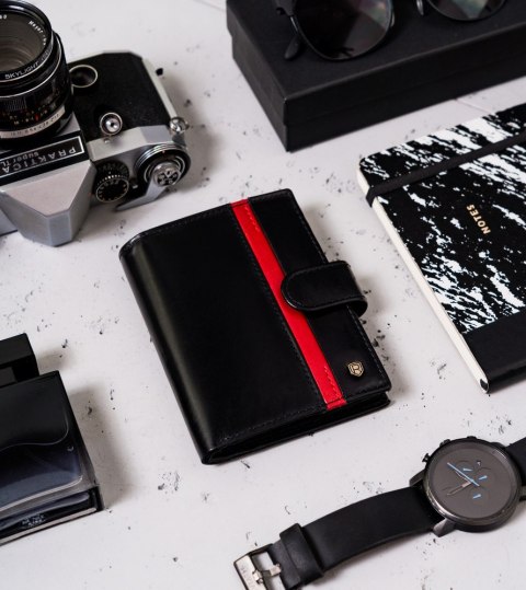 Elegancki portfel męski z wysokojakościowej skóry naturalnej — Rovicky Lumarko!