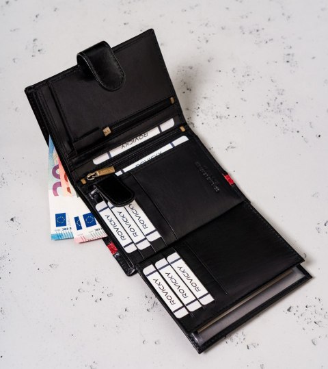 Elegancki portfel męski z wysokojakościowej skóry naturalnej — Rovicky Lumarko!