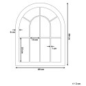 Metalowe lustro ścienne okno 69 x 88 cm beżowe EMBRY Lumarko!