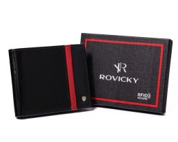 Skórzany portfel męski na karty z ochroną RFID Protect — Rovicky Lumarko!