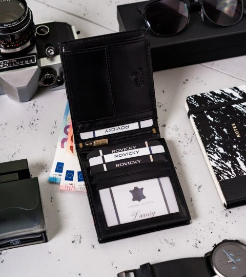 Skórzany Portfel Męski Na Karty Z Ochroną Rfid Protect Lumarko!