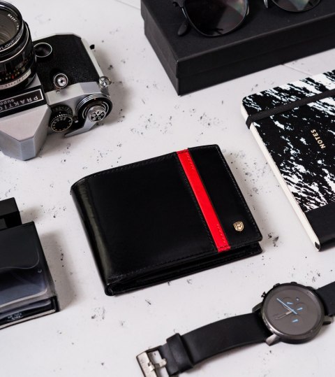 Skórzany portfel męski z ochroną RFID Protect — Rovicky Lumarko!