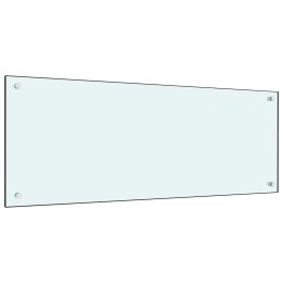 VidaXL Panel ochronny do kuchni, biały, 100x40 cm, szkło hartowane