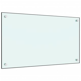 Panel ochronny do kuchni, biały, 70x40 cm, szkło hartowane