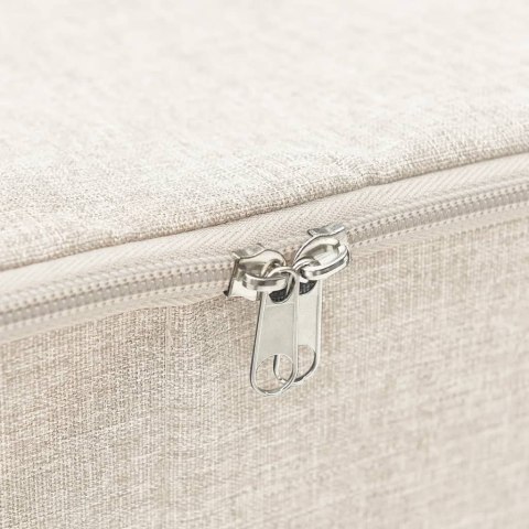 VidaXL Pojemnik, tkanina, 70x40x18 cm, kremowy