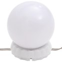 VidaXL Toaletka z oświetleniem LED i 2 szafkami, biała