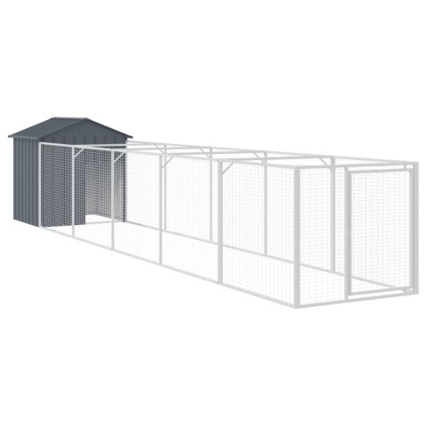 Buda dla psa, z dachem, antracytowa, 117x609x123 cm, stal Lumarko!