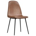 Krzesła stołowe 4 szt., 43,5x53,5x84 cm, lśniący brąz, ekoskóra Lumarko!