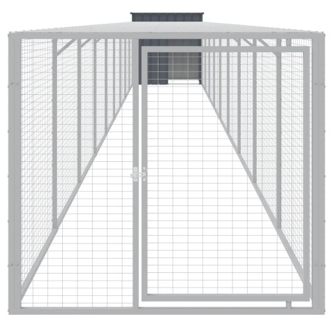 Kurnik z wybiegiem, antracytowy, 110x1017x110 cm, stal Lumarko!