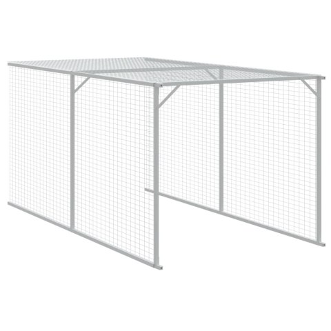 Kurnik z wybiegiem, antracytowy, 110x405x110 cm, stal Lumarko!