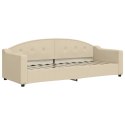 Sofa z funkcją spania, kremowa, 80x200 cm, obita tkaniną Lumarko!