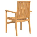 Sztaplowane krzesła ogrodowe, 4 szt., 56,5x57,5x91 cm, tekowe Lumarko!