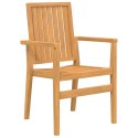 Sztaplowane krzesła ogrodowe, 6 szt., 56,5x57,5x91 cm, tekowe Lumarko!