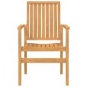 VidaXL Sztaplowane krzesła ogrodowe, 6 szt., 56,5x57,5x91 cm, tekowe