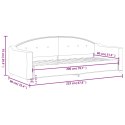 VidaXL Sofa z funkcją spania, kremowa, 80x200 cm, obita tkaniną