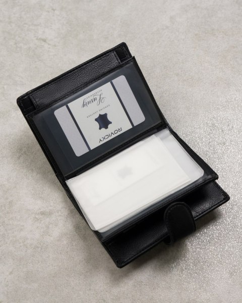 Klasyczny portfel męski z eleganckimi przeszyciami — Cavaldi Lumarko!