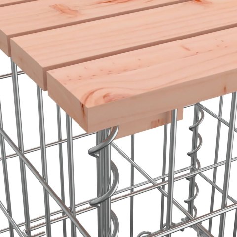 Ławka ogrodowa z gabionem, 287x71x65,5 cm, drewno daglezjowe Lumarko!