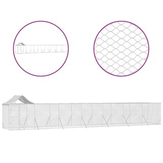 Kojec dla psa, z dachem, srebrny, 14x2x2,5m, stal galwanizowana Lumarko!