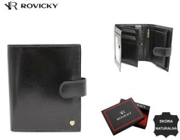 Duży, skórzany portfel męski z systemem RFID — Rovicky Lumarko!