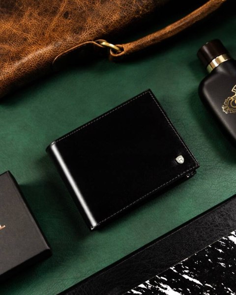 Skórzany portfel męski z systemem RFID — Rovicky Lumarko!