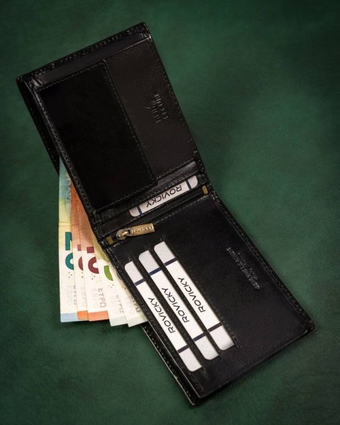 Skórzany portfel męski z systemem RFID — Rovicky Lumarko!