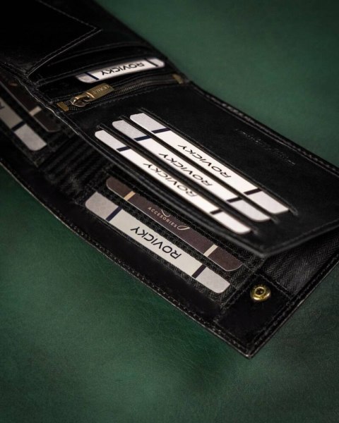 Skórzany portfel męski z systemem RFID — Rovicky Lumarko!