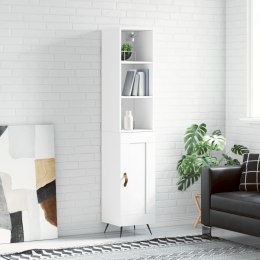Wysoka szafka, biała, 34,5x34x180 cm, materiał drewnopochodny Lumarko!