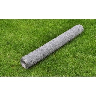 Ogrodzenie z siatki, stal galwanizowana, 25x0,5 m, srebrne Lumarko!