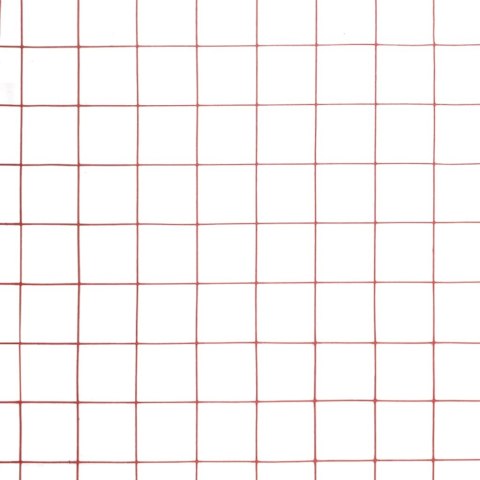 Ogrodzenie z siatki, stal i PVC, 10x0,5 m, czerwone Lumarko!
