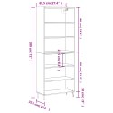 Regał szary dąb sonoma 69,5x32,5x180 cm materiał drewnopochodny Lumarko!