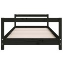 VidaXL Rama łóżka, czarna, 90x200 cm, lite drewno sosnowe Lumarko!