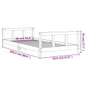 VidaXL Rama łóżka dla dzieci, biała, 90x200 cm, drewno sosnowe Lumarko!