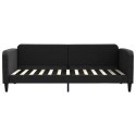 Sofa z funkcją spania, czarna, 90x200 cm, obita tkaniną Lumarko!