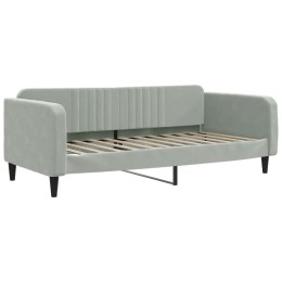 VidaXL Sofa z funkcją spania, jasnoszara, 100x200 cm, obita aksamitem Lumarko!